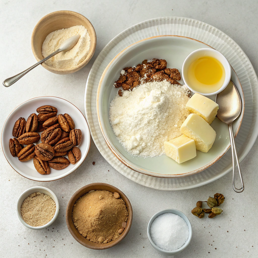 Ingredients for Stuffed Monkey Bread with Pecans & Caramel