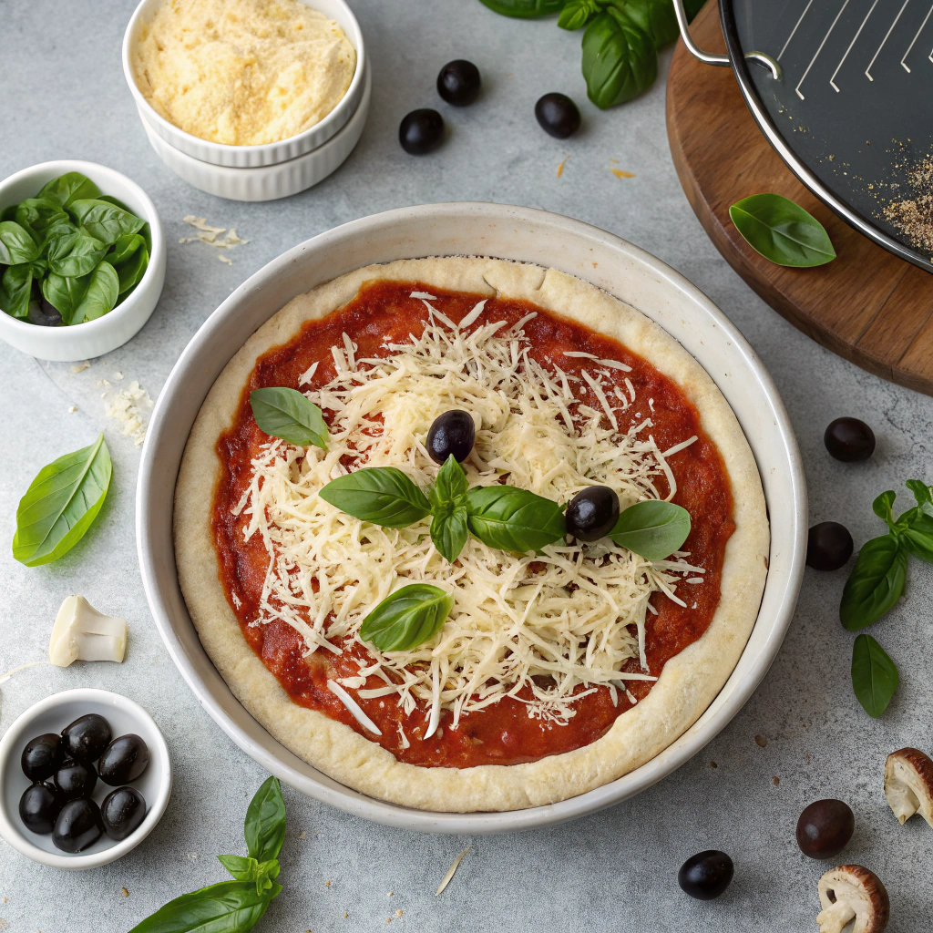 Ingredients for Deep Dish Pizza