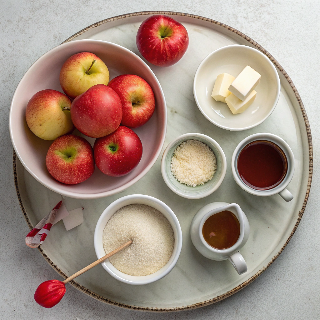 Ingredients for Cursed Candy Apples