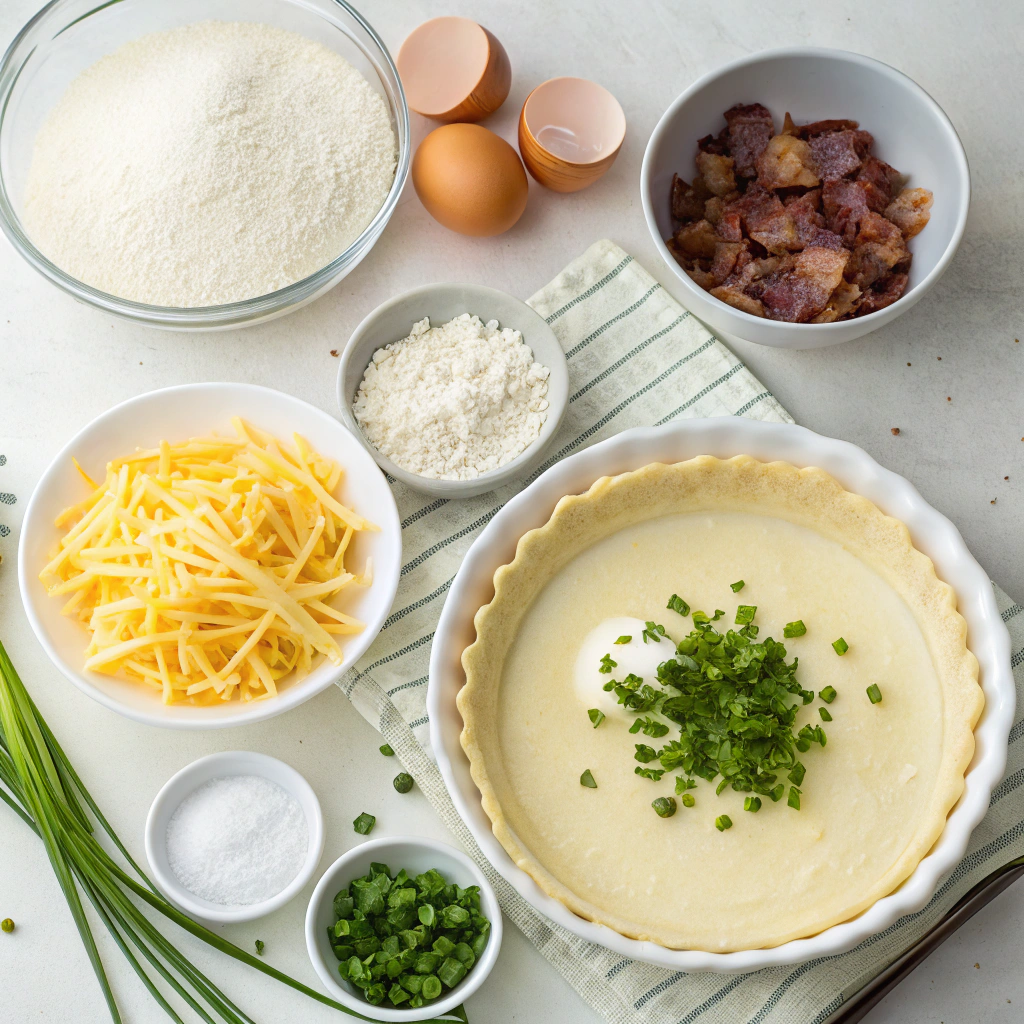 Ingredients for Simple Quiche Lorraine