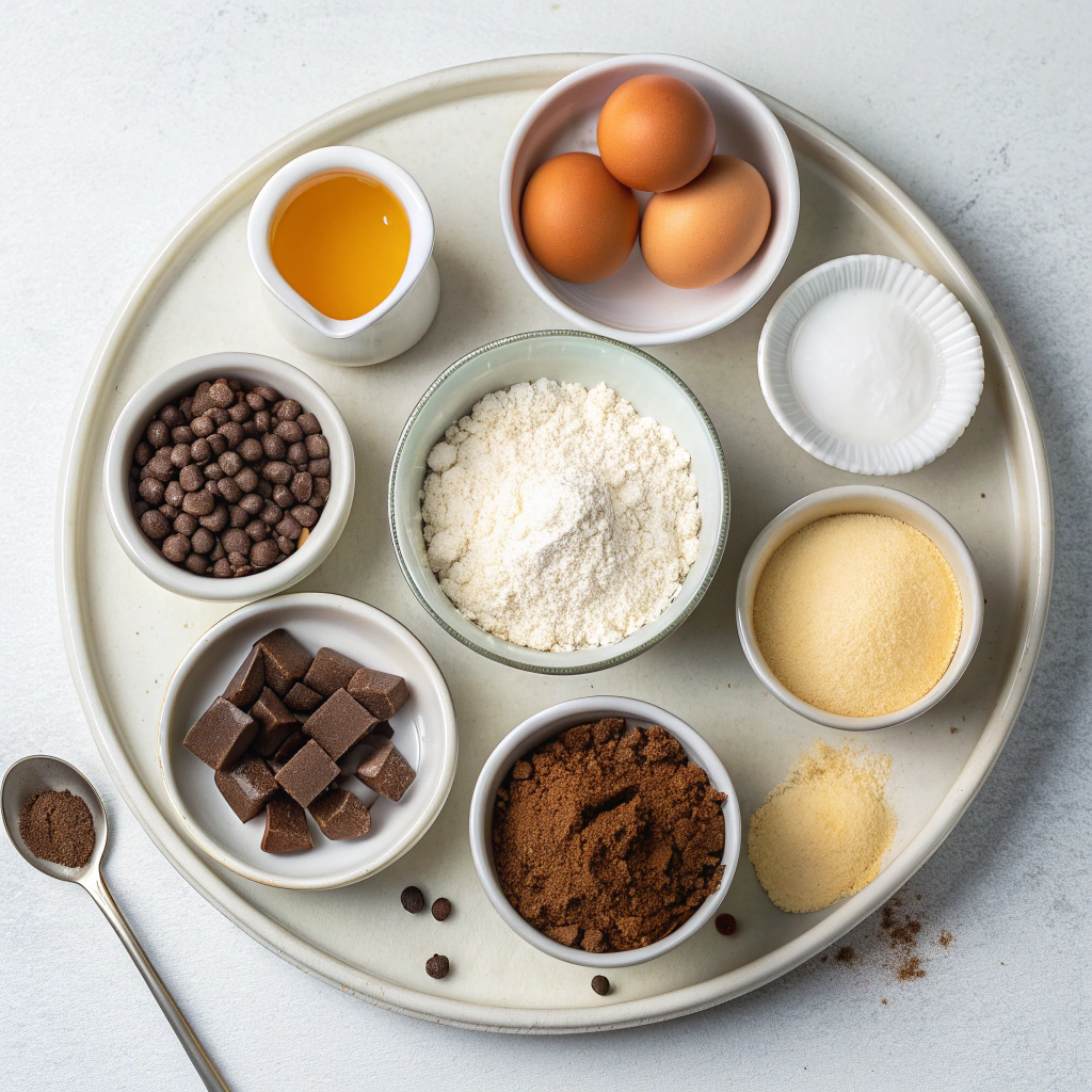 Ingredients for Full Batch Microwave Brownies