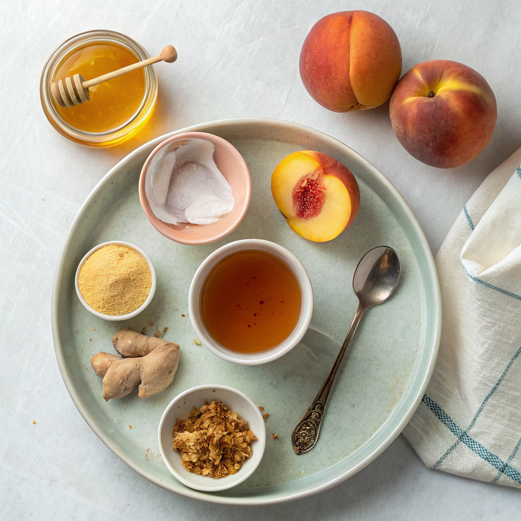 Ingredients for Ginger Peach Tea Popsicles