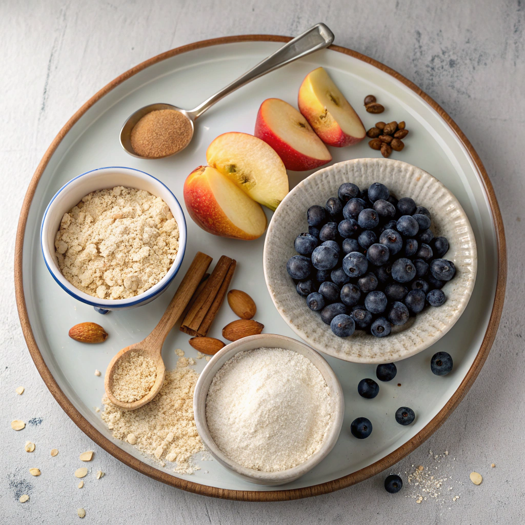 Ingredients for Crock Pot Apple & Blueberry Crisp