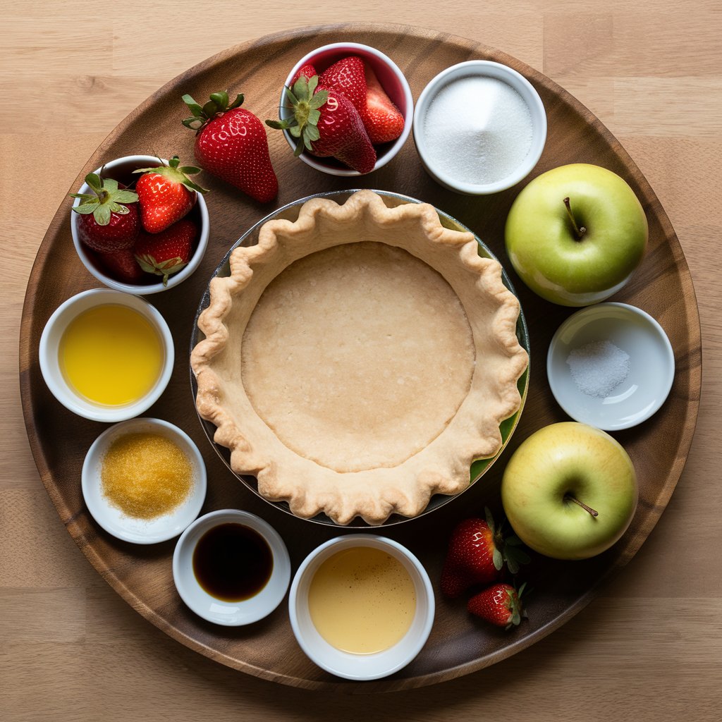 Fresh Strawberry Pie Ingredients