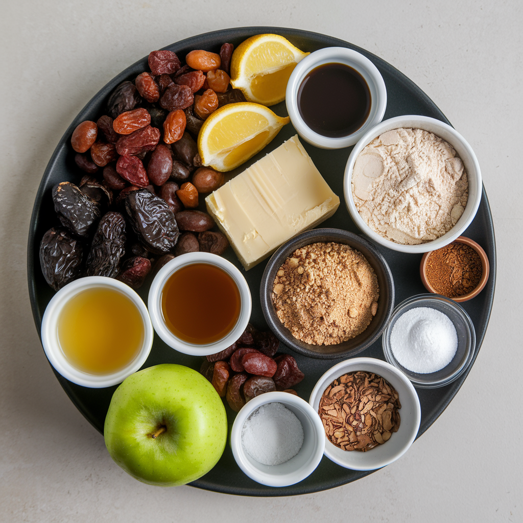 Ingredients for Traditional Christmas Pudding