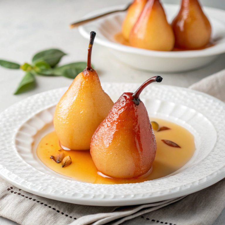 The Most Elegant Poached Pears Recipe