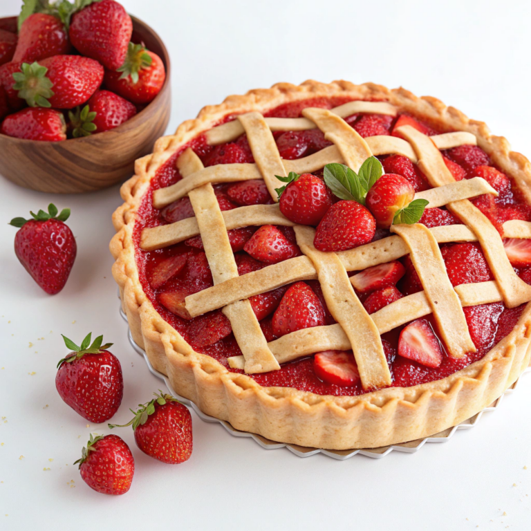 Fresh Strawberry Pie (With A No-Weave Lattice)!