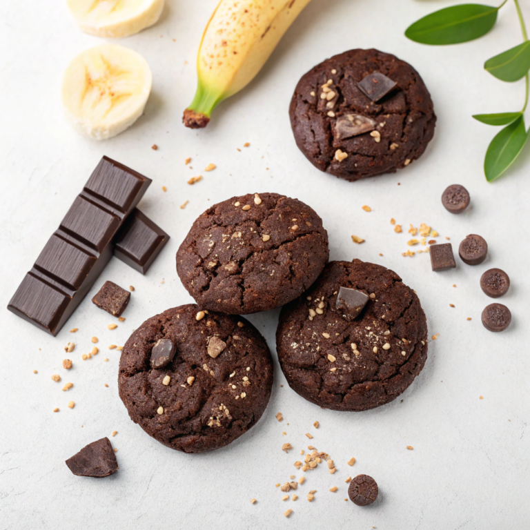 3 Ingredient Chocolate Banana Cookies (Vegan)