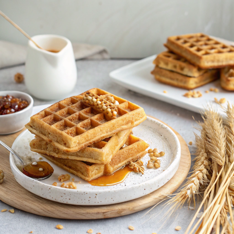 Whole Wheat Waffles Recipe (With Wheat Germ)