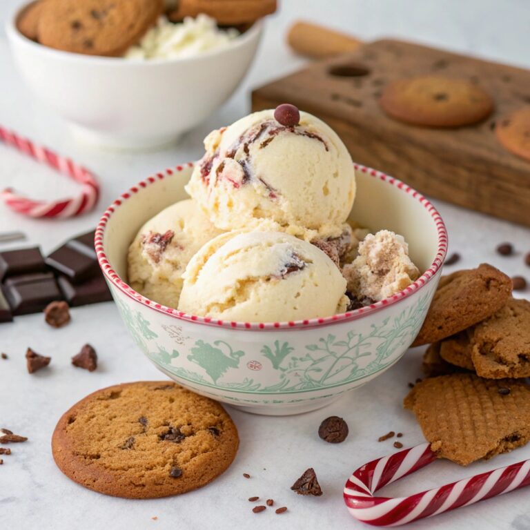 Santa’s Milk and Cookies Ice Cream Recipe