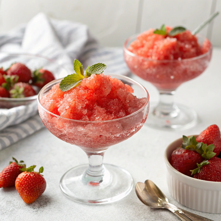 10-Minute Strawberry Granita Recipe