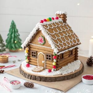 How to Make a Gingerbread House Log Cabin (No Kit Required) Recipe