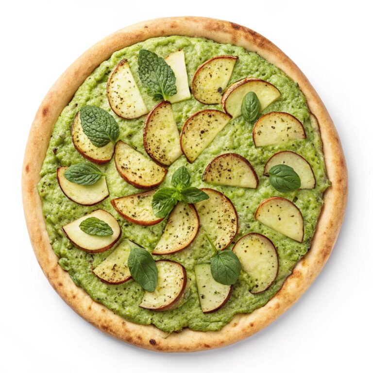 Potato & Mint Pesto Pizza (Vegan) Recipe