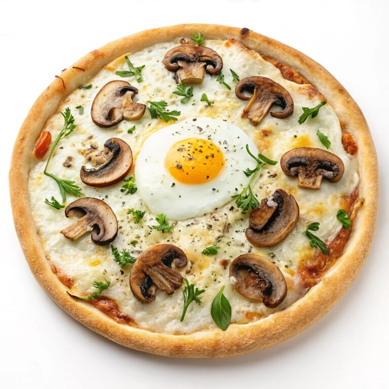 Mushroom, Mascarpone & Egg Pizza Recipe