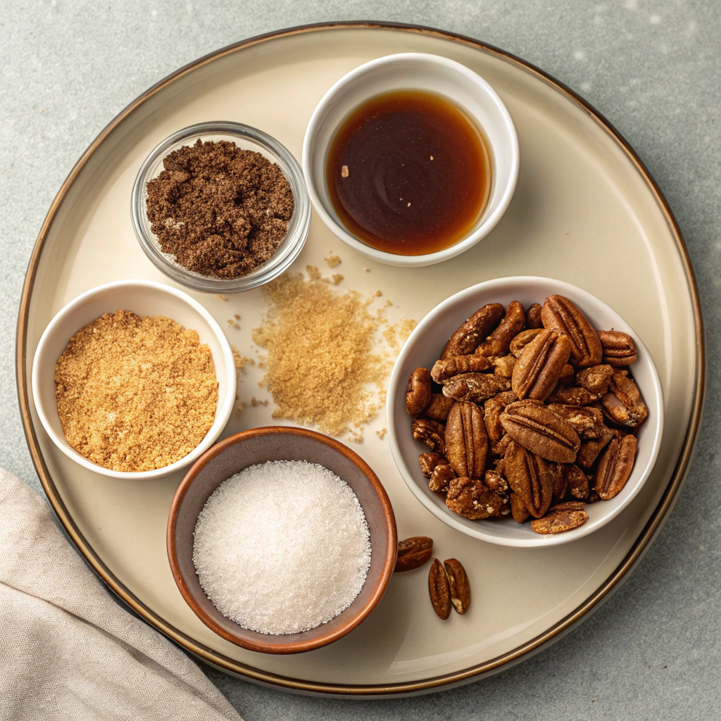 Ingredients for No Bake Pecan Pie Truffles