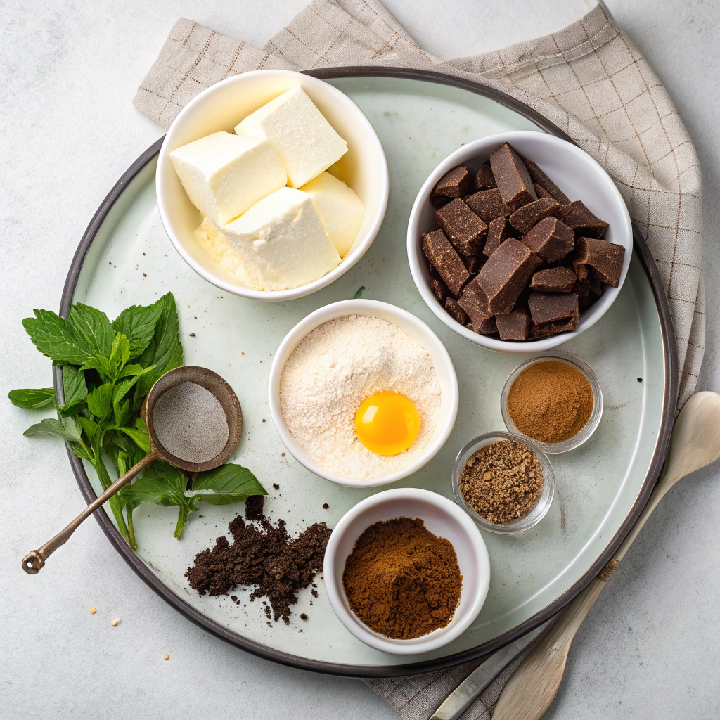 Ingredients for Homemade Thin Mints