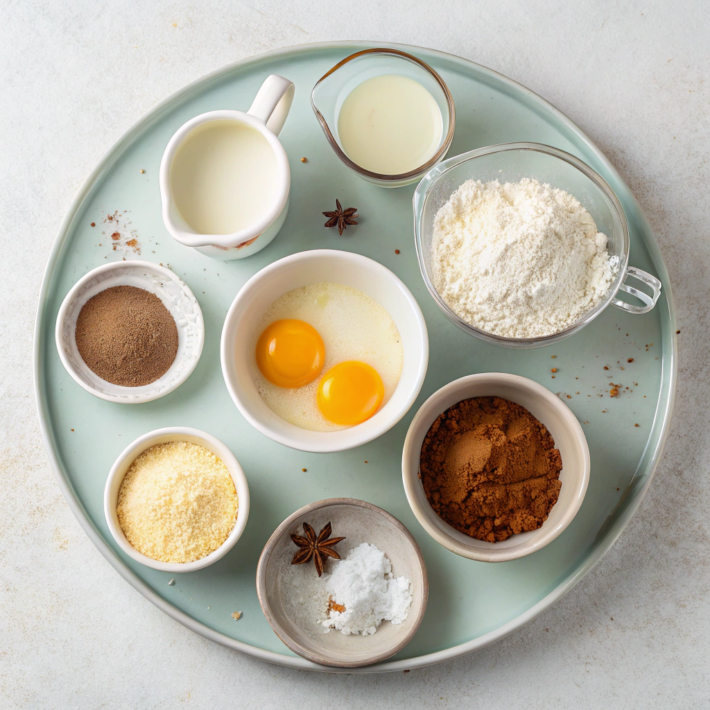 Ingredients for Mexican Chocolate Flan