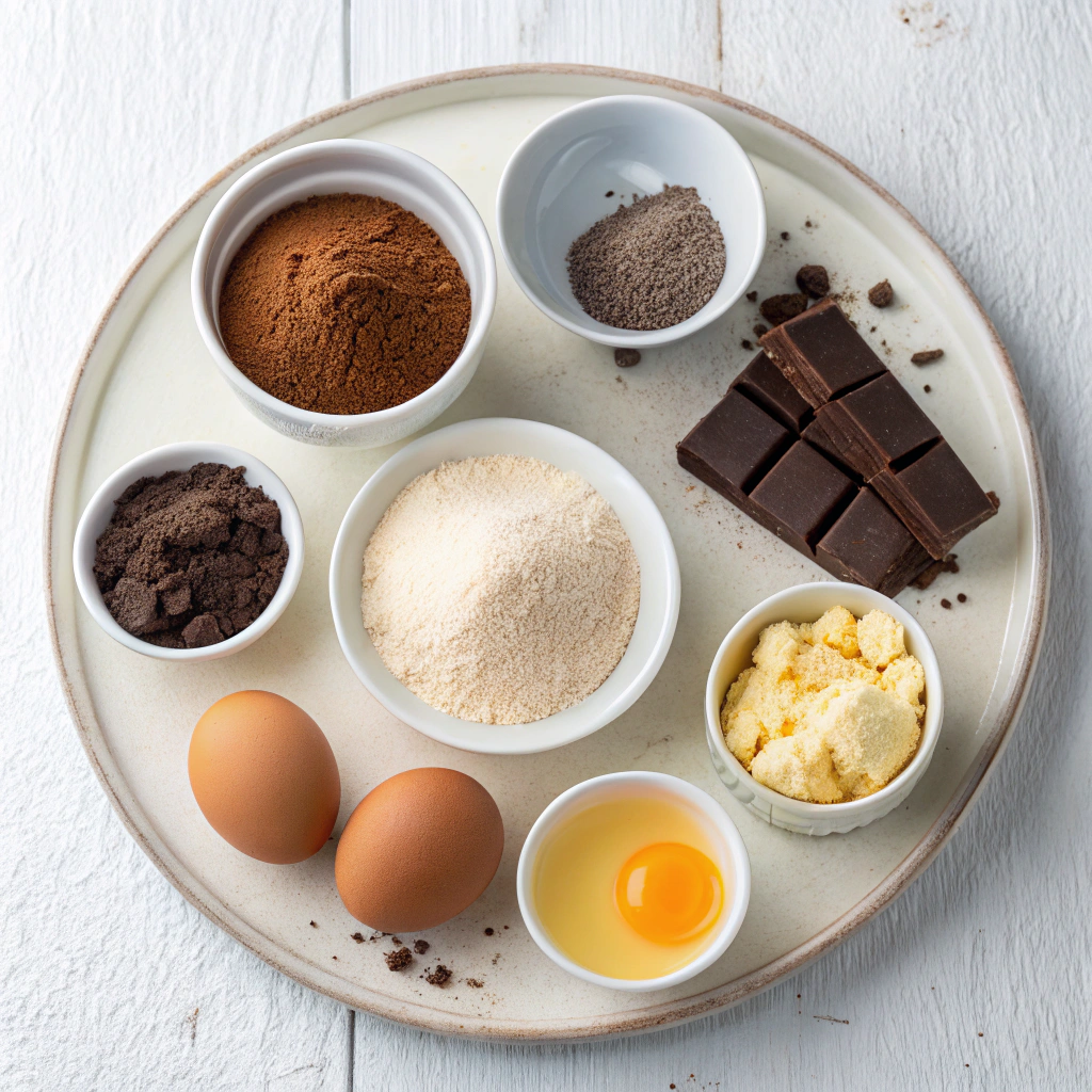 Ingredients for Decadent Chocolate Pound Cake