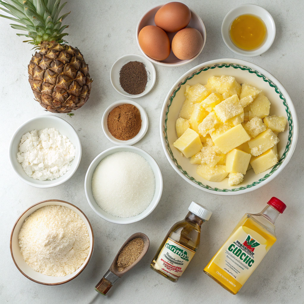 Ingredients for Easy Pineapple Cake