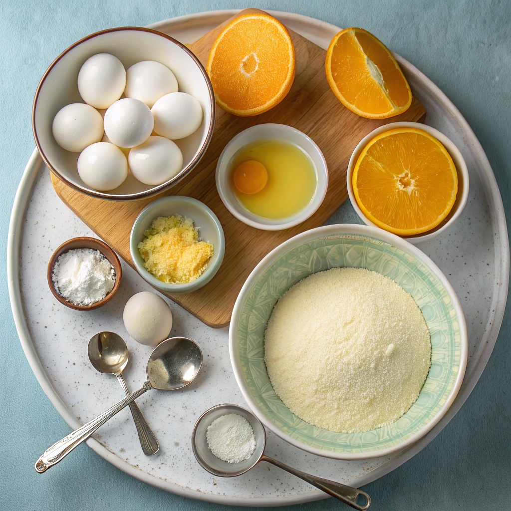 Ingredients for Traditional Italian Easter Bread (Pane di Pasqua)