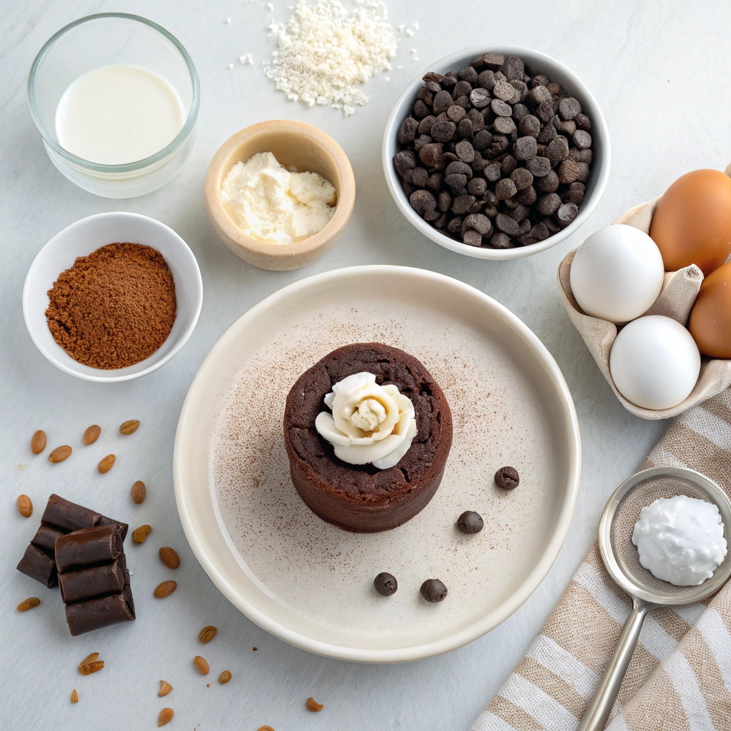 Simple Ingredients for a Decadent Brownie Roll