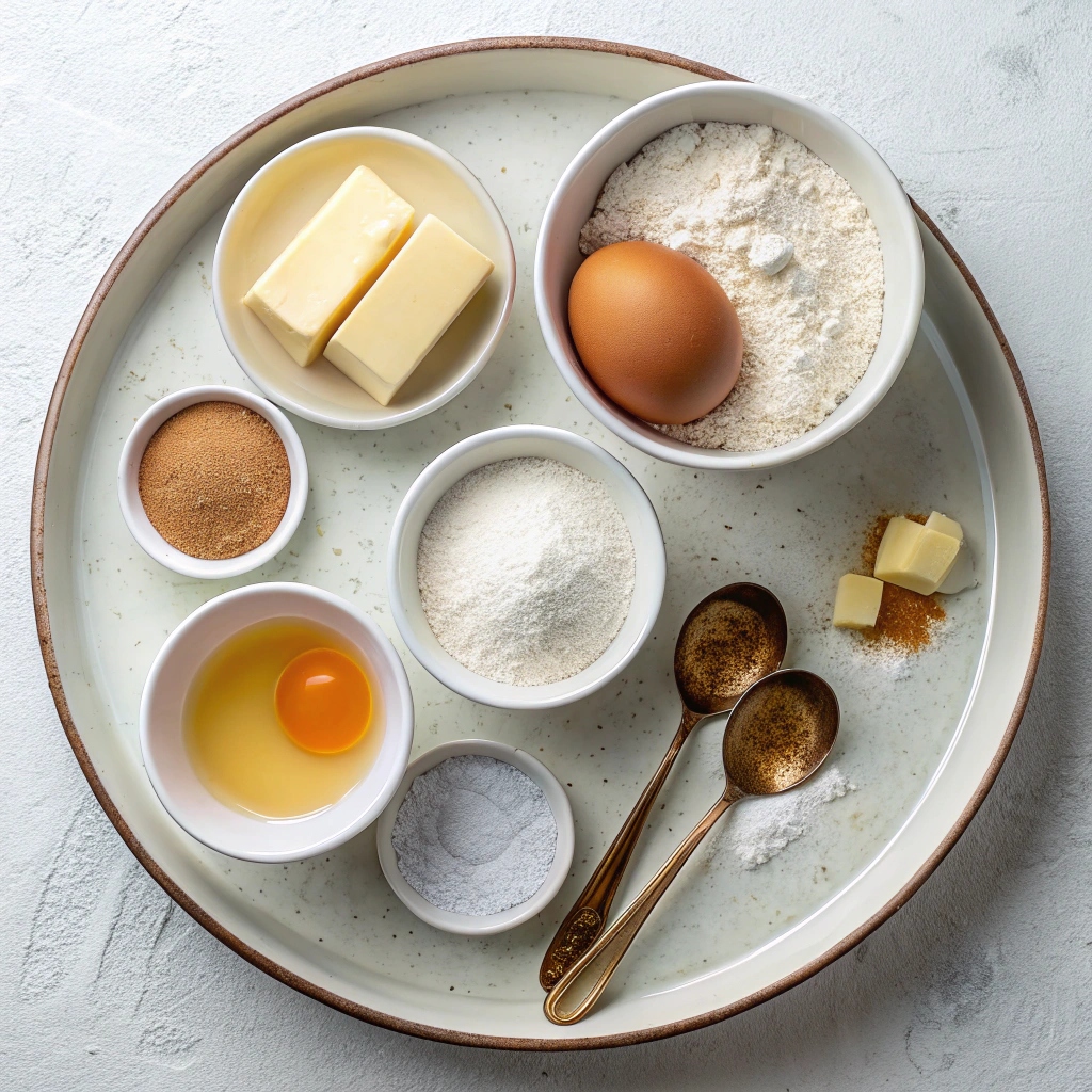 Ingredients for Perfect Chewy Sugar Cookies