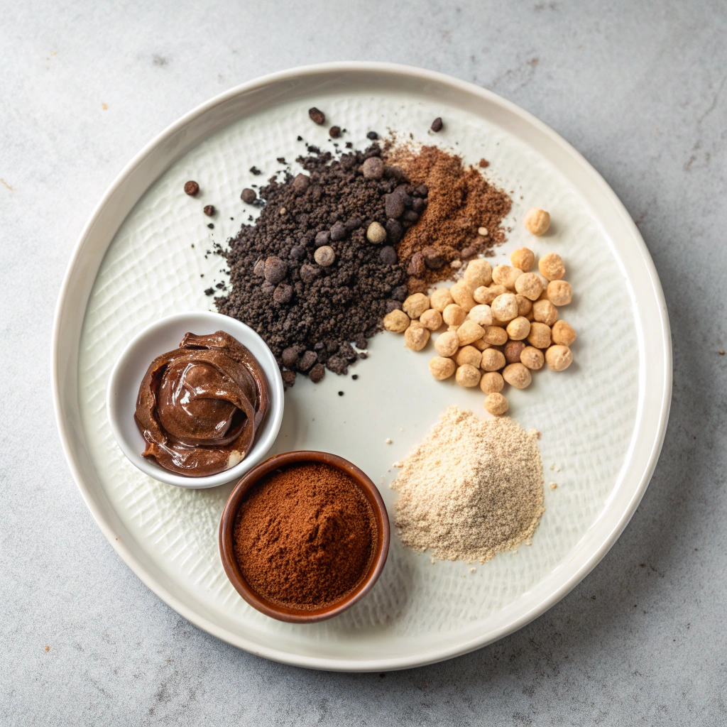 Ingredients for No-Bake Chocolate Hazelnut Balls