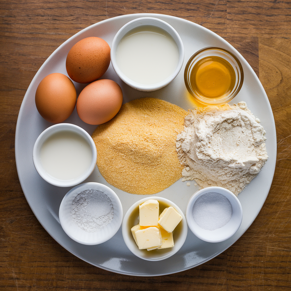 Ingredients for Honey Cornbread