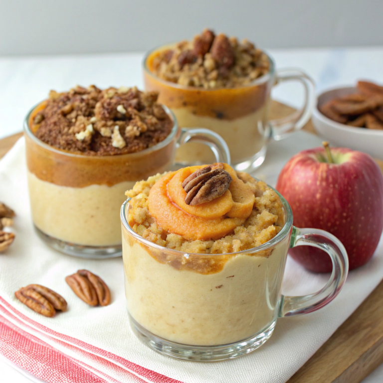 Microwave Mug Pies (Pumpkin, Apple & Pecan Pies)