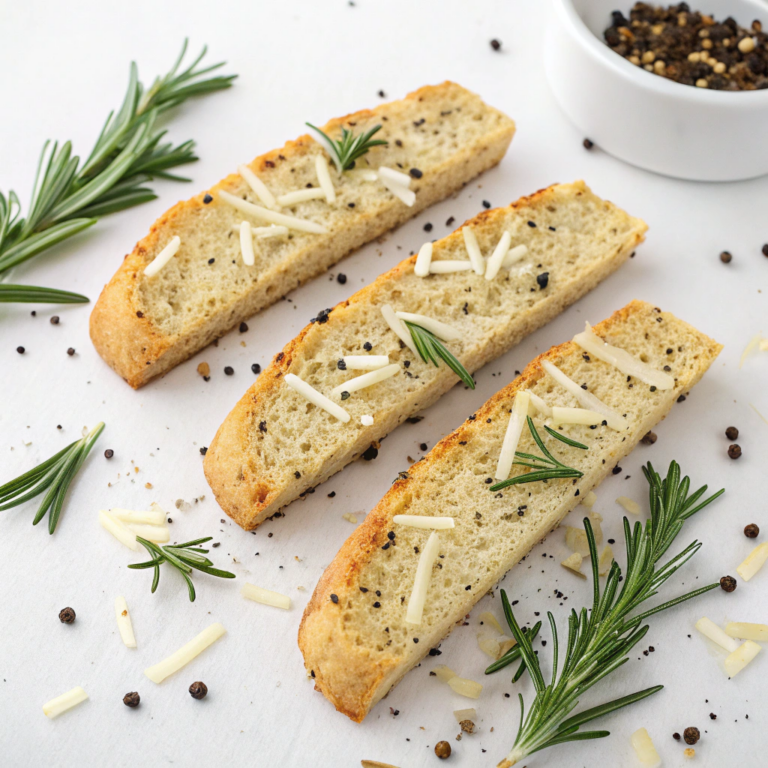 Savory Biscotti With Parmesan, Black Pepper and Rosemary