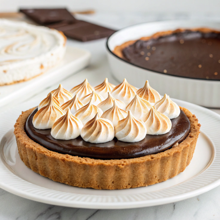 Irresistible Whiskey Chocolate Meringue Tart