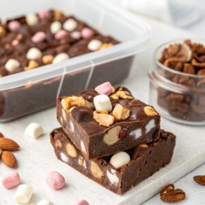 Rocky Road Fudge Made in the Microwave Recipe