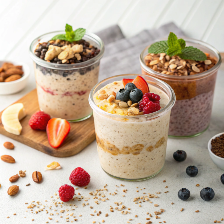 Healthy Overnight Oats With 3 Delicious Flavors