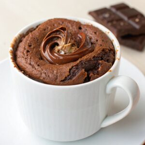 3 Ingredient Nutella Brownie in a Mug Recipe