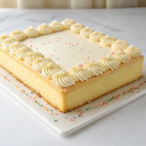 Simple Vanilla Sheet Cake Recipe