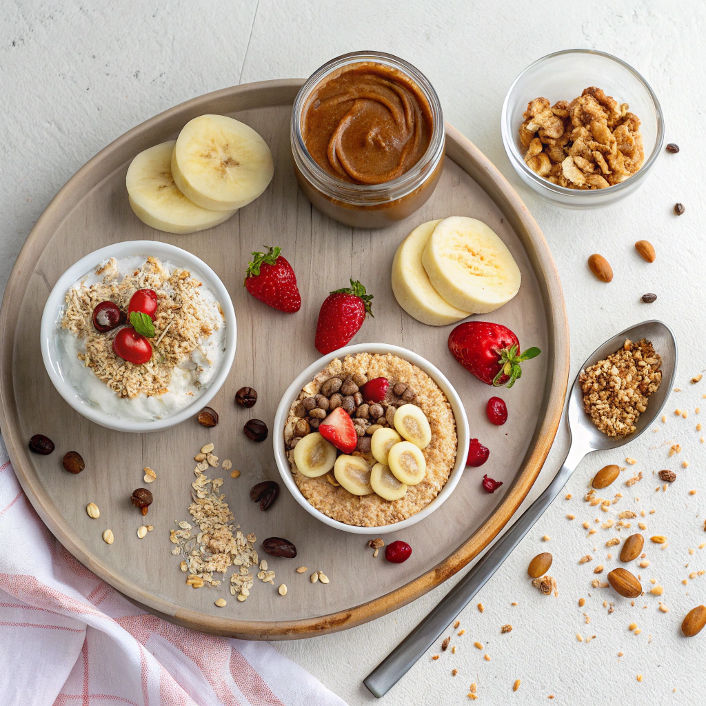 Ingredients for Healthy Overnight Oats With 3 Delicious Flavors