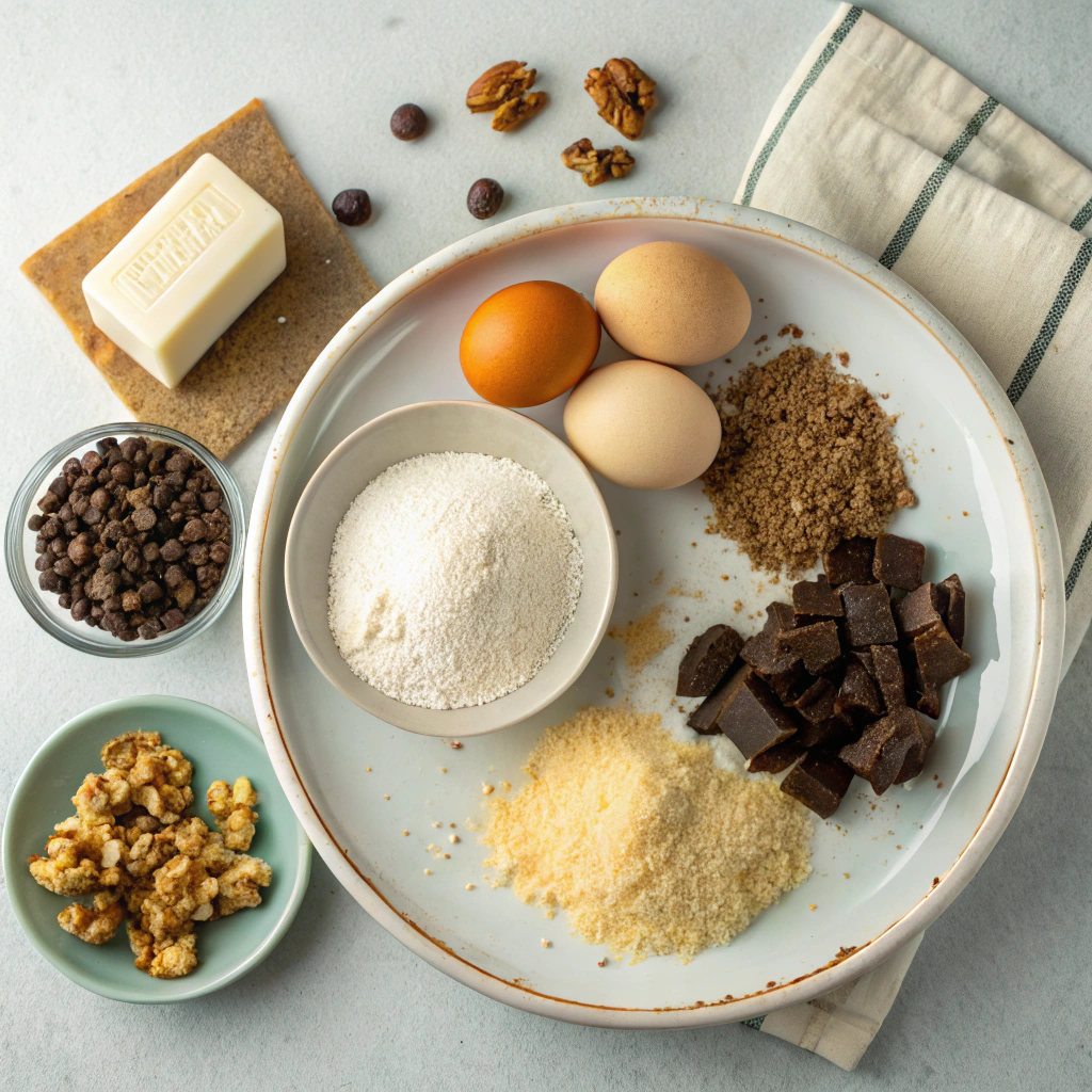 Ingredients for Levain Bakery Chocolate Chip Cookies