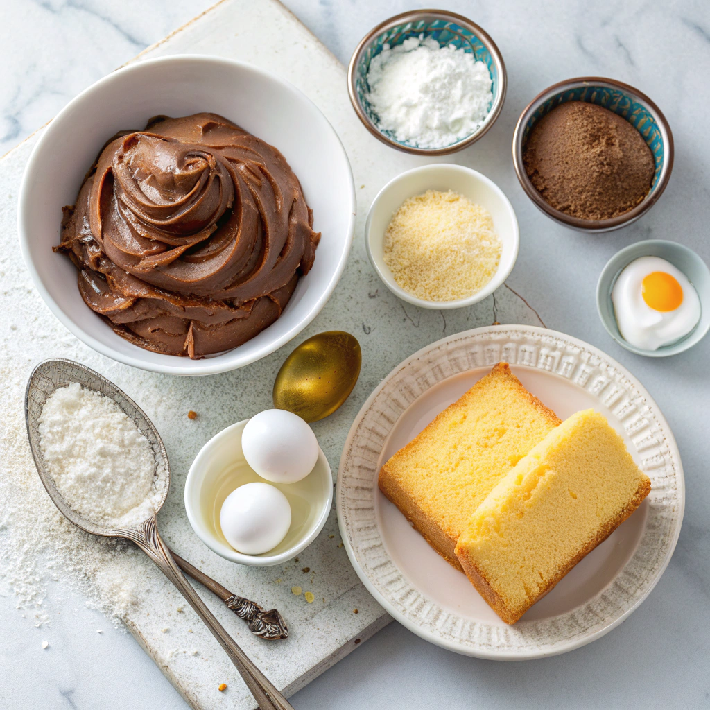 Ingredients for the Best-Ever Yellow Cake With Whipped Ganache Frosting