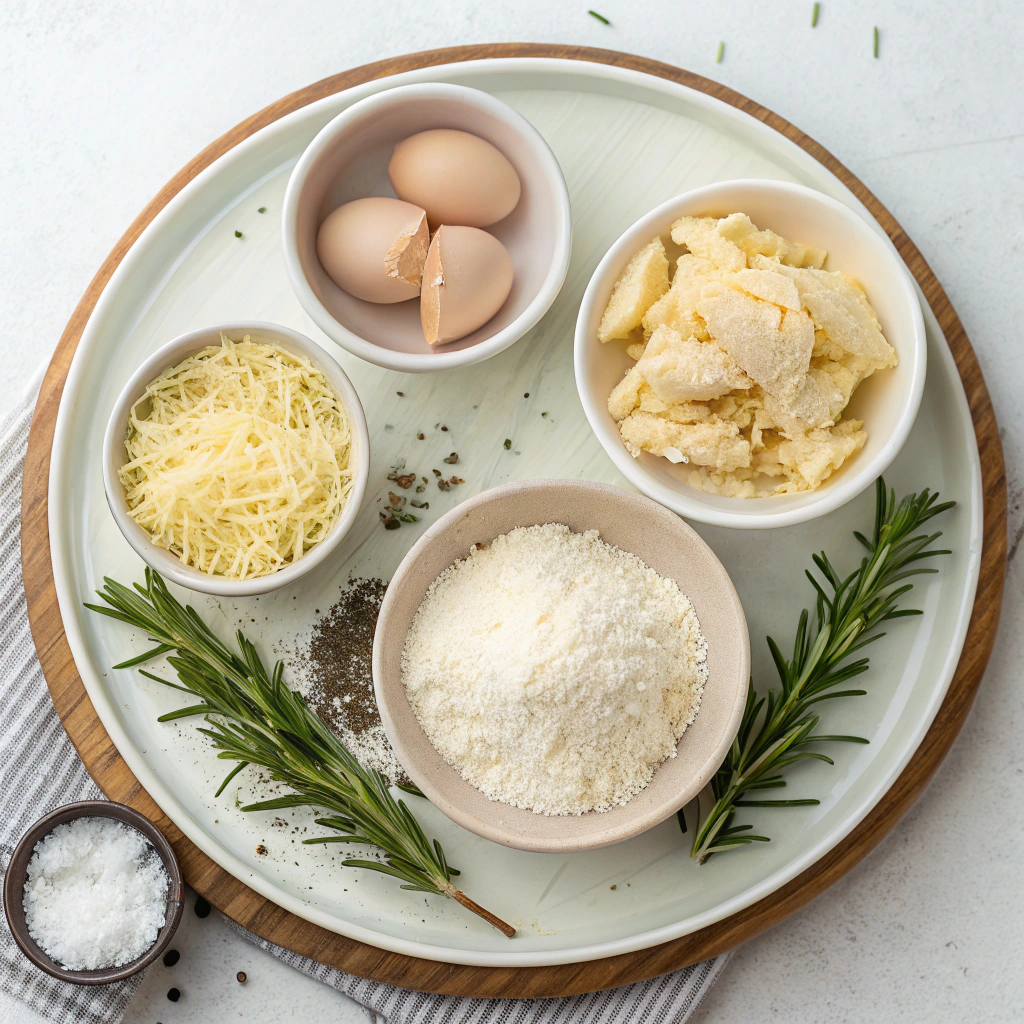 Ingredients for Savory Biscotti With Parmesan, Black Pepper, and Rosemary