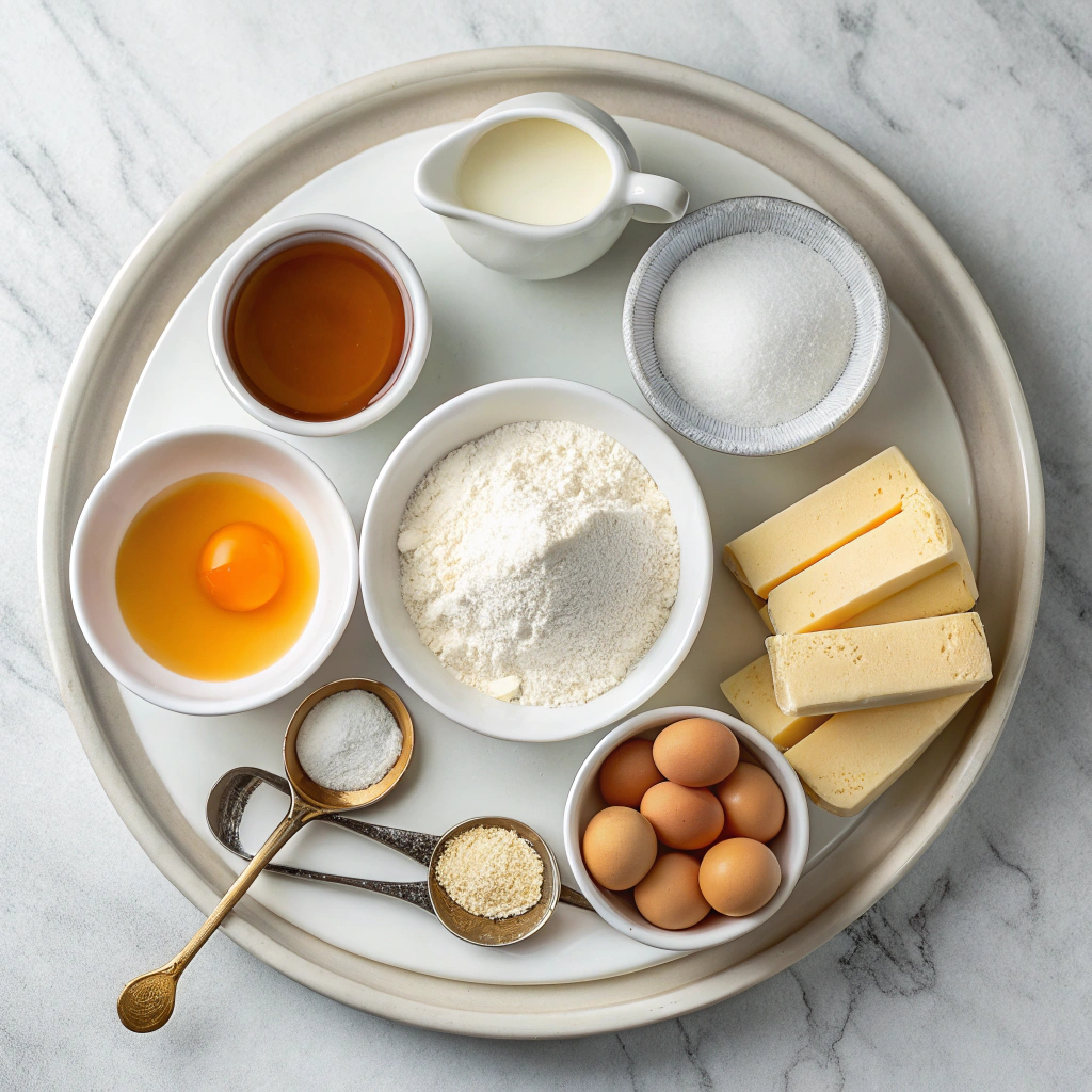 Ingredients for No-Knead Brioche Dough