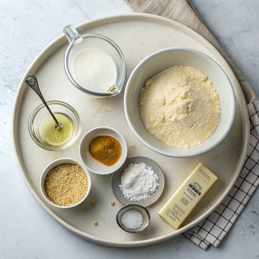 Ingredients for The Easiest No Knead Baguette