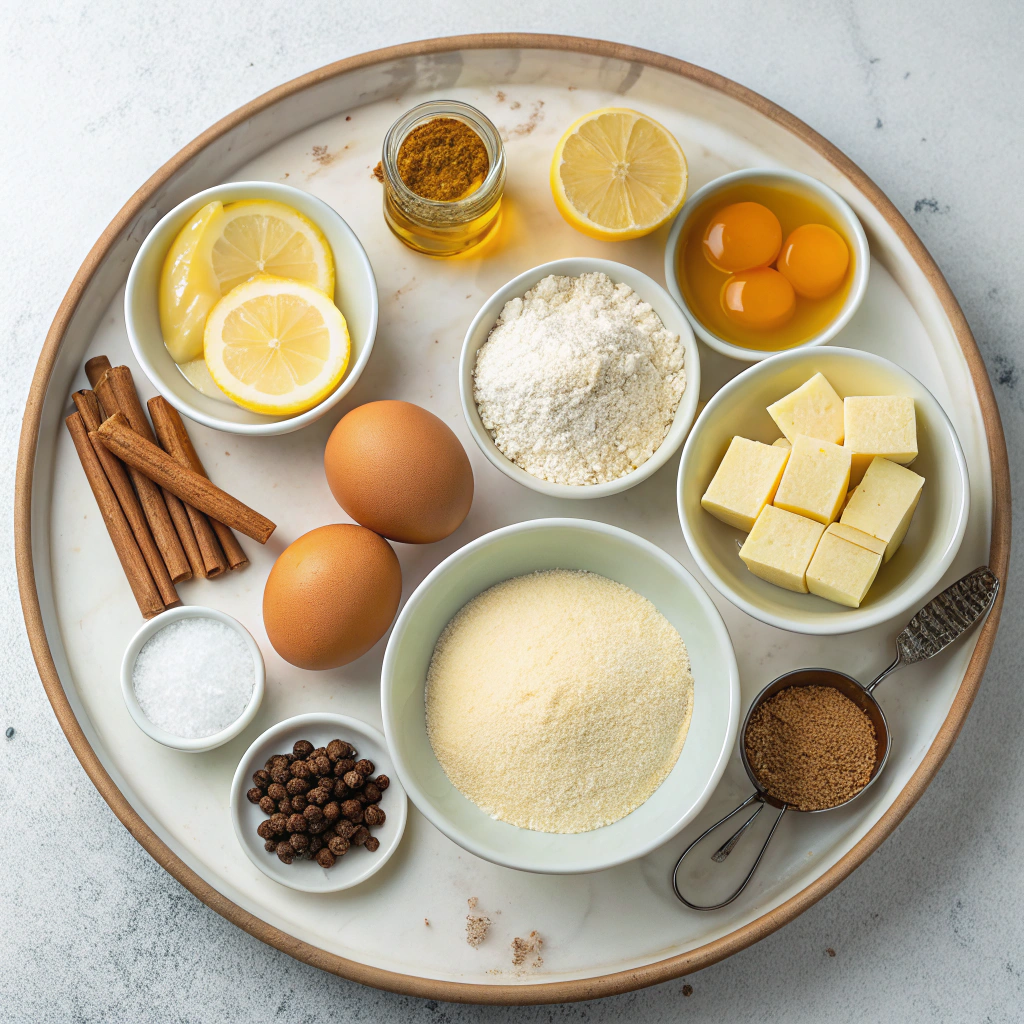 Ingredients for Greek Galaktoboureko