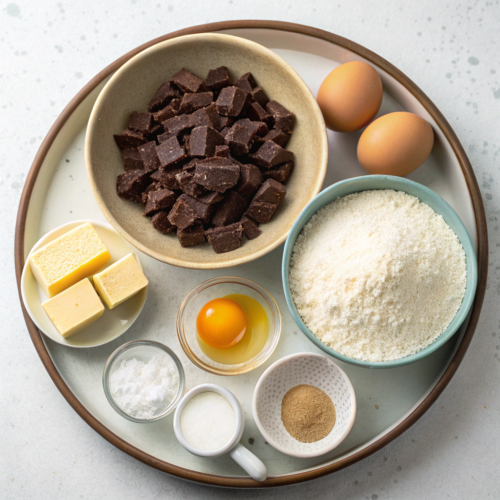 Ingredients for Rich German Chocolate Cake