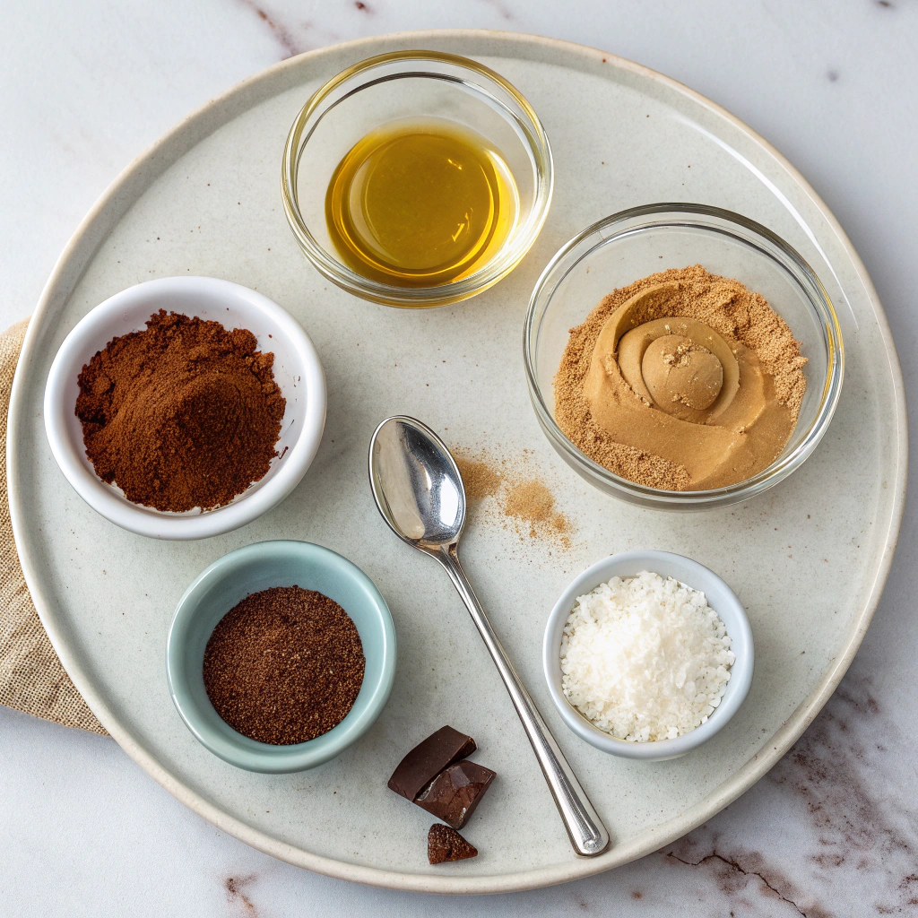 Ingredients for Healthy Homemade Peanut Butter Cups (Vegan)