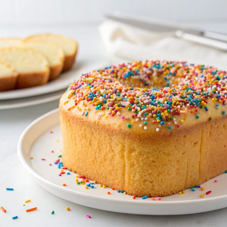 Vanilla Pound Cake with Loads Of Sprinkles Recipe